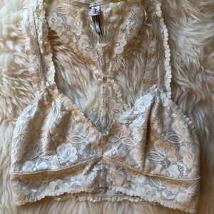 Super cute free people lace bralette!